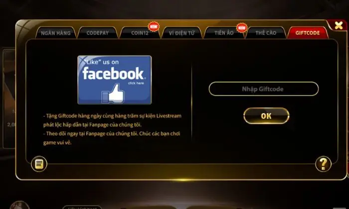 Nạp tiền Top88 bằng Gift code mới mẻ, dễ thực hiện